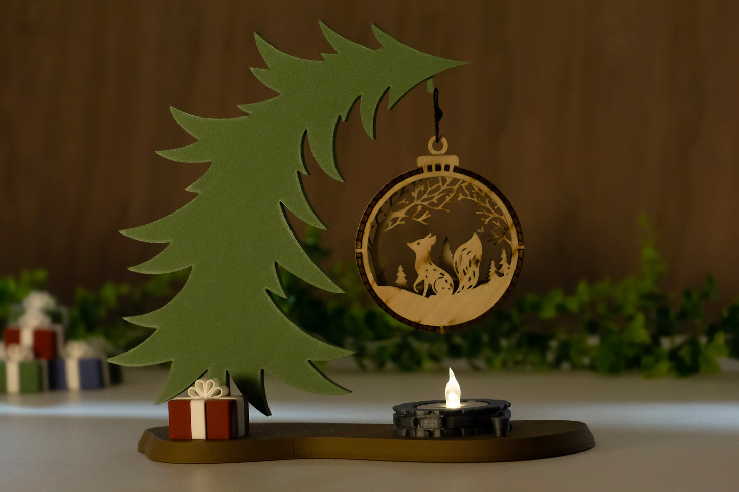 Holz Weihnachtsbaum Anhänger