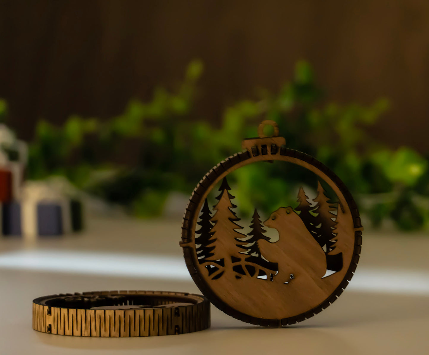 Holz Weihnachtsbaum Anhänger